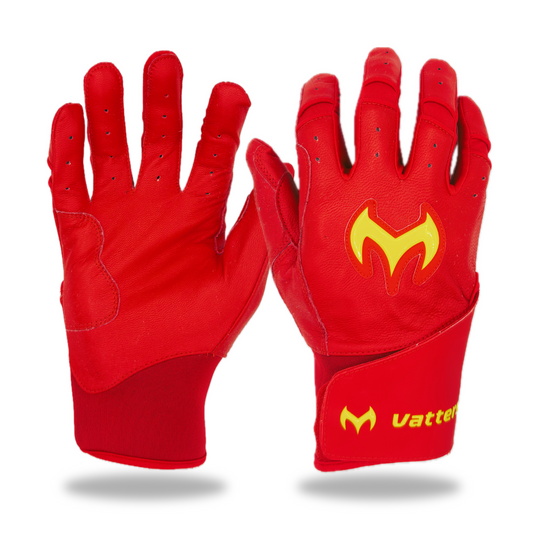 バッターズ ショートカフ バッティンググローブ レッド (赤) Vatters