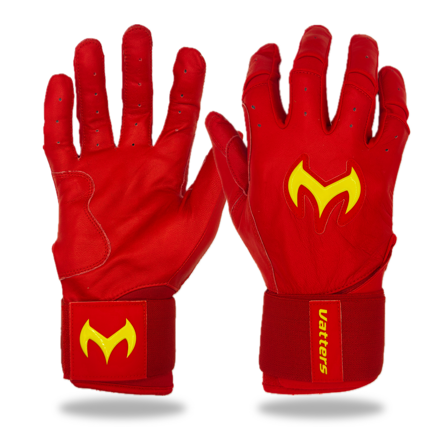 バッターズ ロングカフ バッティンググローブ レッド (赤) Vatters