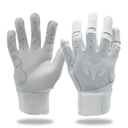 バッターズ 高校野球対応 ロングカフ バッティンググローブ ホワイト (白) Vatters