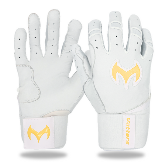 バッターズ ロングカフ バッティンググローブ ホワイト (白) Vatters